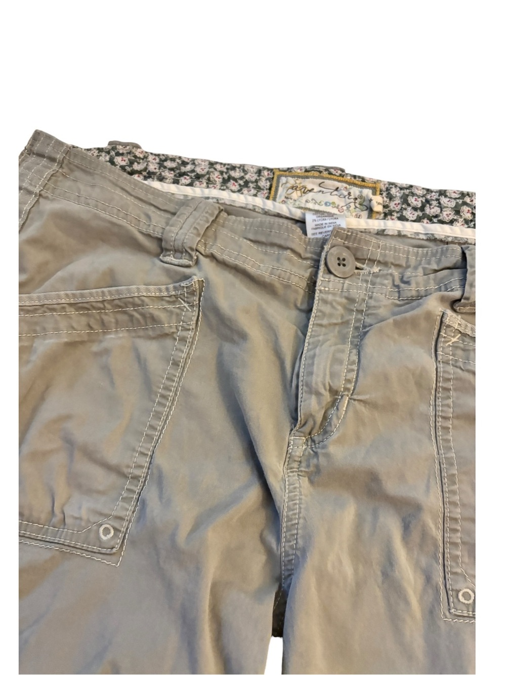 Aventura Women's Cargo Bermuda Shorts Lot of 2 Size 12 Blue & Khaki - Picture 4 of 12